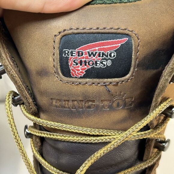 Red Wing King Toe Steel Toe Boots Men’s Size 9EE ASTMF 2413-18 Brown Leather - Picture 3 of 10